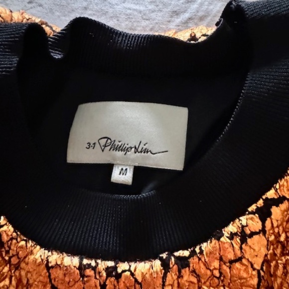 3.1 Phillip Lim Crackle Coated Cutaway Sweatshirt - Picture 2 of 3